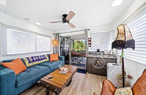 Merritt Island Boat Rental | Picturesque Houseboat with Private Porch and Modern Interior in Florida