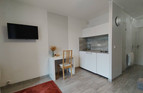 Barcelonnette Apartment | Pleasant T1bis apartment on the heights of Barcelonnette, a stone's throw from the town center.