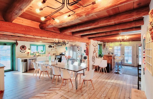 Embudo House | Private Beach on Rio Grande Adobe Historical Artist Family Home near Ski Valley