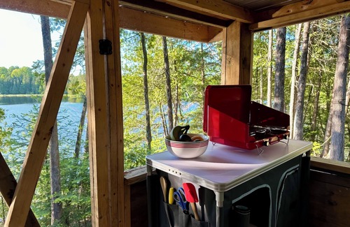 Wollaston RV Rental | Private Lakefront Glamping on 95 Acres, Rooftop Tent right on the Lake