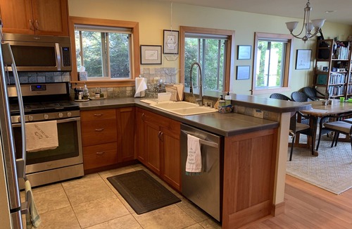 Lummi Island House | Private tranquil waterfront home - top deck hot tub and LI Estates Lake access.