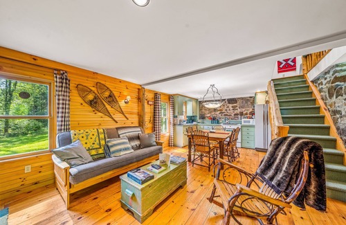 Schroon Lake House | Private, two-story home with a woodstove & firepit - two dogs welcome