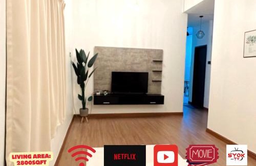 Jenjarom House | Quayside Cove Homestay - Corner House, Shah Alam Rimbayu Netflix Syok TV BBQ