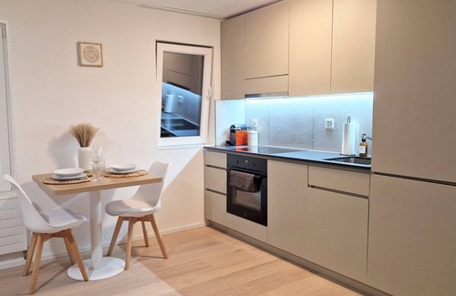 St. Gallen Apartment | Queen-size bed, top-equipped workplace, free parking space