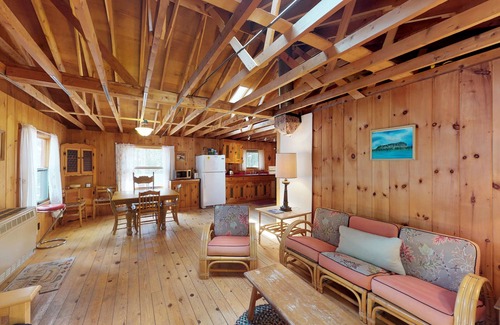 Northeast Somerset Cabin | Quiet Dog-Friendly Waterfront Getaway with Private Beach, Dock, & Firepit