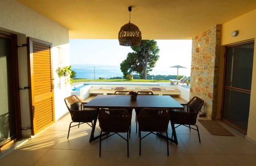 Agia Paraskevi Villa | R 1464 Villa B with Sunbeds, Verenda & Private Pool.
