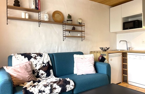 Arc-2000 Apartment | Renovated studio near ski lifts, 4 ppl, balcony, equipped kitchen