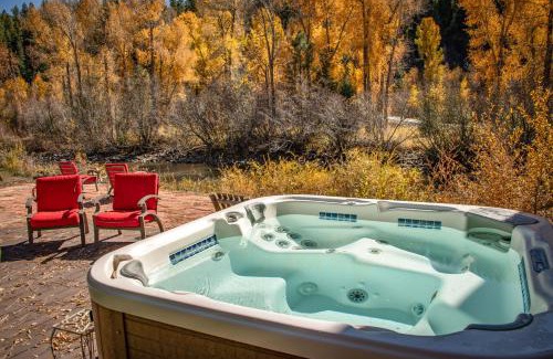 San Juan River Village House | Riverfront Home with Hot Tub about 19 Mi to Wolf Creek!