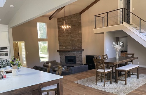 Grants Pass House | Riverfront Retreat on the Rogue! Hot tub with mountain views. No cleaning fee.