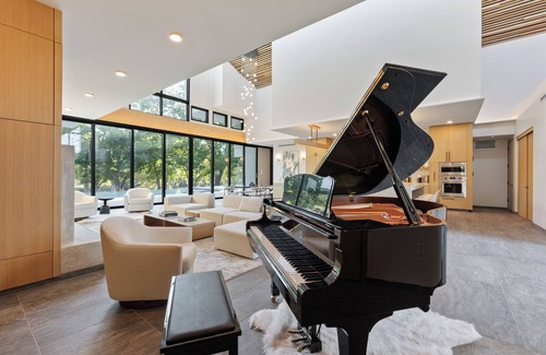Hunt House | Riverside Luxe Pool Game Room Grand Piano