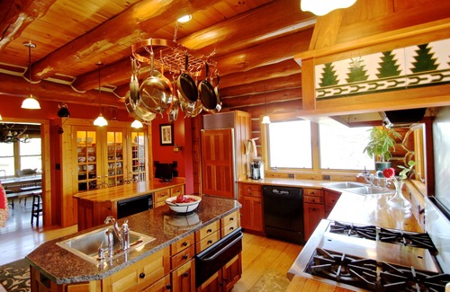 Blue Mounds Cabin | Rustic Luxury Awaits In This Beautiful Full Log Lodge On 44 Private Acres
