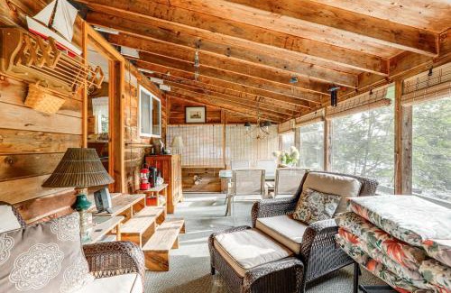 Weare Apartment | Rustic Waterfront Cottage with Fire Pit and Kayaks