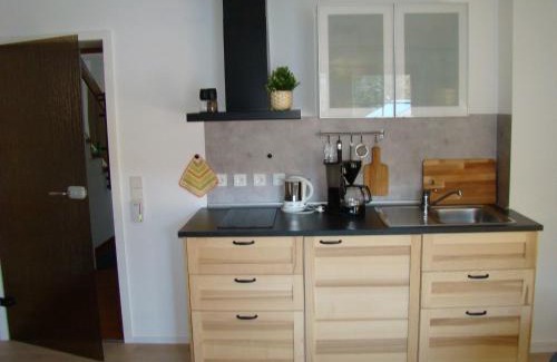 Forbach Apartment | Schönes Doppelzimmer mit separater Wohn-Küche im nördlichen Nationalpark Schwarzwald