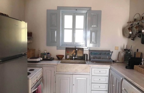 Grikos Apartment | Sea View Patmos 2 Bd Flat with Balcony