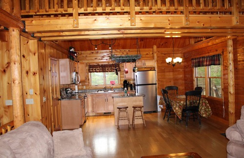 Brookville Cabin | Secluded Log Cabin getaway, with hot tub, and a beautiful view.