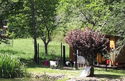Barbaste Cottage | Semi-detached stone cottage on property with pond, bucolic setting