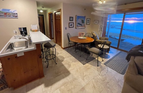 Sister Bay Condo | Sister Bay Waterfront n2BR/2BA nGround level porch, lawn, pier, waterfront