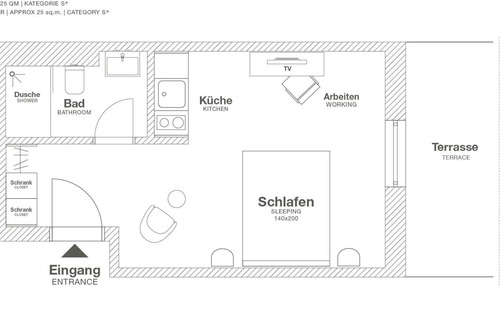 Vorsfelde Apartment | Smart with Terrace - Design Serviced Apartment in Wolfsburg