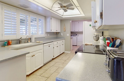 Glendale House | Snowbird-friendly downtown home & guest house with patio, grill, office, W/D, AC