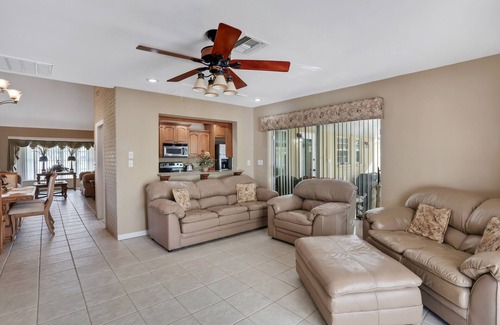 Harbor Hills House | Snowbird-friendly elegant home with waterfront location, pool, grill, fireplace