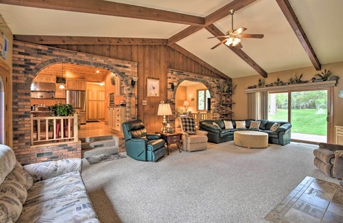 LaPorte House | Spacious Lakefront Home w/Patio & Boat Dock!