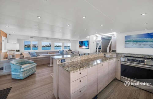Pompano Beach Boat Rental | SPACIOUS & STABLE 65' YACHT FOR OVERNIGHT CHARTERS CRUISING SOUTH FLORIDA