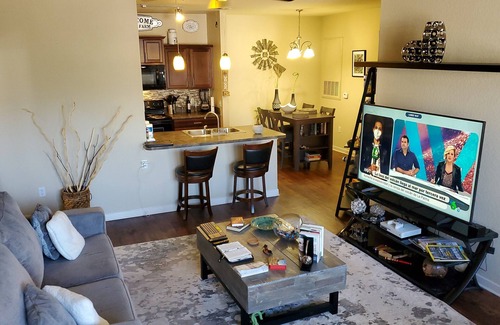 Southpoint Apartment | Special amenities (such as hot tub or deck)