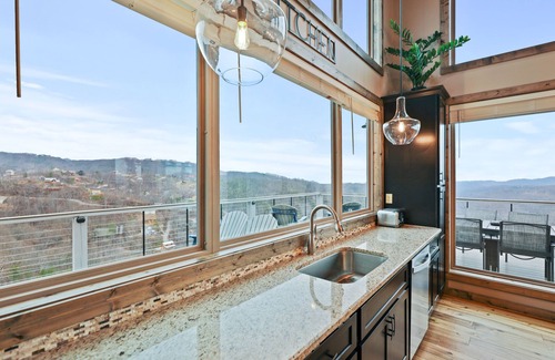Chalet Village North Cabin | SPECTACULAR Modern Luxury Cabin! 2 Master Suites! Fire Pits! Huge Decks! VIEWS!