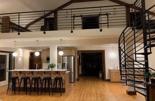 Hamburg House | Stay in a remodeled church near ski hill, snowmobile trails and river to kayak!