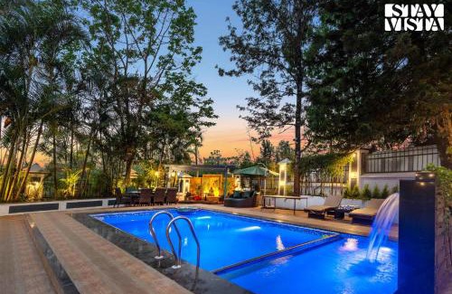 Nandanwan Villa | StayVista's Grace & Light - Hill-view villa with Outdoor pool, Terrace & Games room