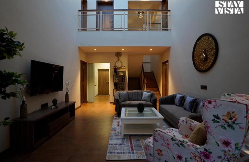 Mahabaleshwar Villa | StayVista's Skylight Serenity with Modern Interiors, Outdoor Pool, Poolside Gazebo, Manicured Lawn
