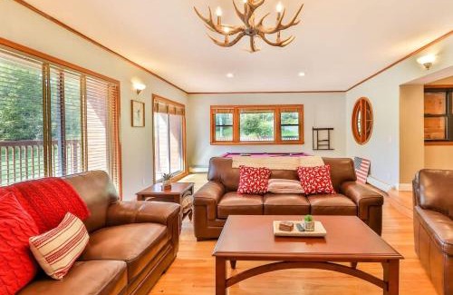 Jewett Center House | Stream-Side Atrium Home with Side Rooms & Pool Table