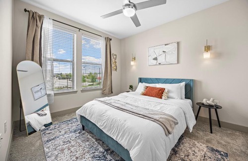 Frisco Square Apartment | Stylish 1BR Retreat with Pool & Gym