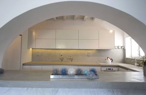 Santa Maria Villa | Stylish seaside private villa with pool, 1min from Mikri Santa sandy beach!