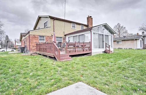 Southfield House | Suburban Detroit Home with Porch, Yard and Fire Pit!