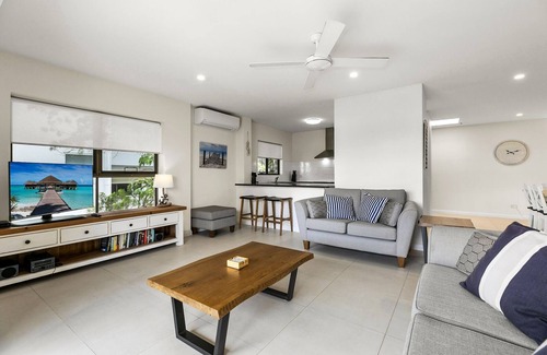 Noosa Heads Apartment | Sundowner 3 - A fantastic view over Laguna Bay to the Noosa North Shore beach.