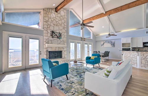Burnet House | Sunny Lakefront Escape w/Private Beach & Deck