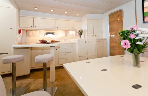 Portland Boat Rental | Sunseeker Renagade 60ft in Weymouth. Perfect to explore the Jurassic Coast.