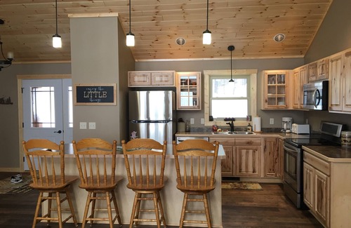 Stone Lake Cabin | The Eternal Flame: Newer Cabin with Large Yard, Campfire, & Dock