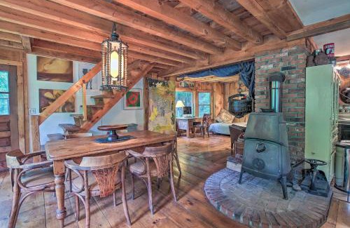 Mill River House | The Mill River Cabin with Fireplace and River View!