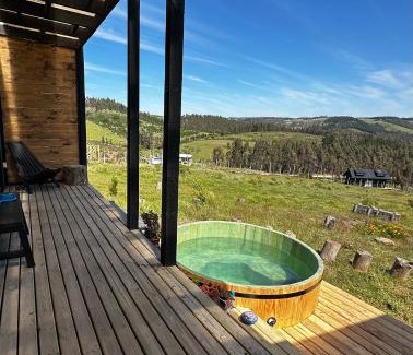 Navidad Ski Chalet | Thenca Lodge - increíble vista panorámica y hottub privado