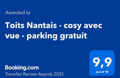 Beaulieu-Mangin Apartment | Toits Nantais - Cosy avec vue - Parking