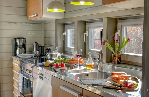 Luckow House | traumHaff®Cozy Pilots Romance with fireplace, private NORDICSPA, fireplace, boat