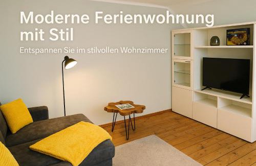Neckarsteinach Apartment | Traumhafte Wohnung mit Balkon & Flussblick in Neckarsteinach, 15km Heidelberg
