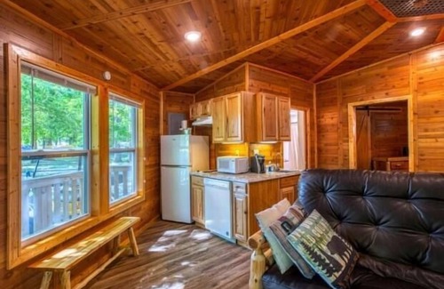 Manchester Cabin | Tree House Deluxe Cabin w/bath - Glamping with real trees growing in the center of the cabin!