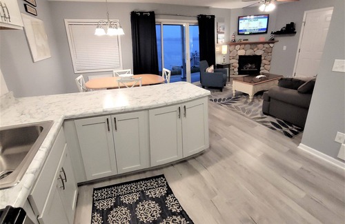 Onekama Condo | Two-bedroom spacious lakefront condo at Portage Point Resort!