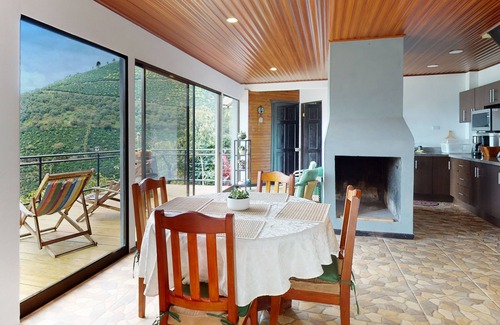 Santa Cruz de Leon Cortes House | Two-story retreat with incredible views, full kitchen, & fireplace