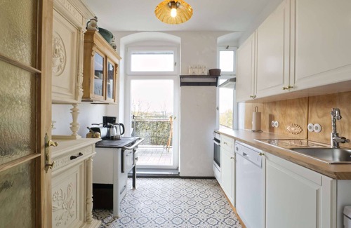 Annaberg-Buchholz Apartment | Vacation apartment Herrenzimmer with fireplace and terrace