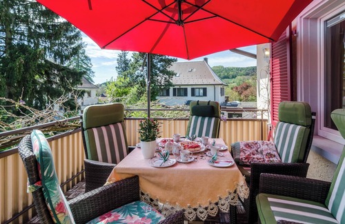Stockach Apartment | Vacation Apartment "Flair Orchidee" with Balcony, Shared Garden & Sauna