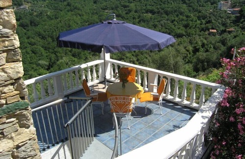 Costa House | Vacation home with panoramic view, open fireplace in an absolute quiet location